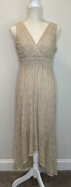 Cottagecore Fairy Coquette Romantic Lace Dress Boho Bridal Prairie Angel Size 4